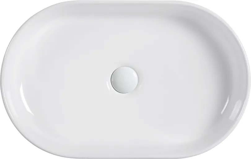 Erga Halle, umývadlo na dosku 490x315x130 mm, biela lesklá, ERG-V03-HALLE49-WH