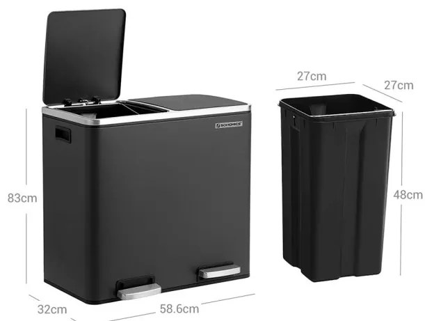 Odpadkový kôš 48 l LTB48BK