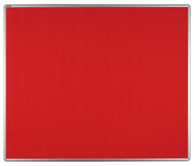 Textilná nástenka ekoTAB v hliníkovom ráme, 1200 x 900 mm, červená
