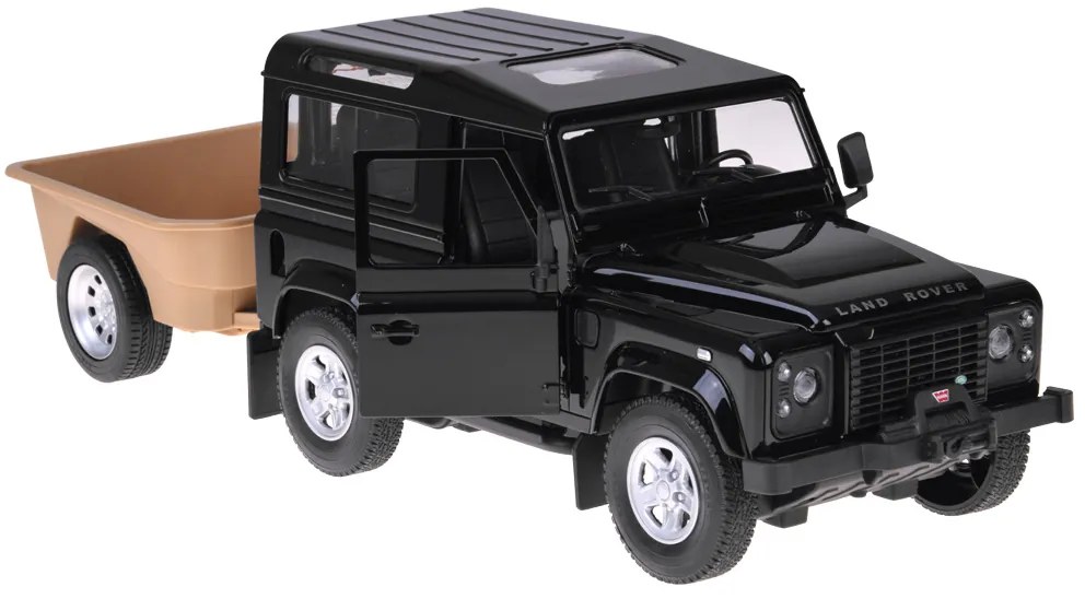 Auto na diaľkové ovládanie Rastar Land Rover Defender 1:14 so svetlami RC0712 Farba: čierna