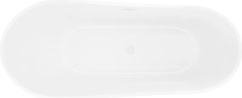 Mexen Dora, voľne stojaca vaňa 170 x 75 cm, biela, biely prepad, 52071707500-20
