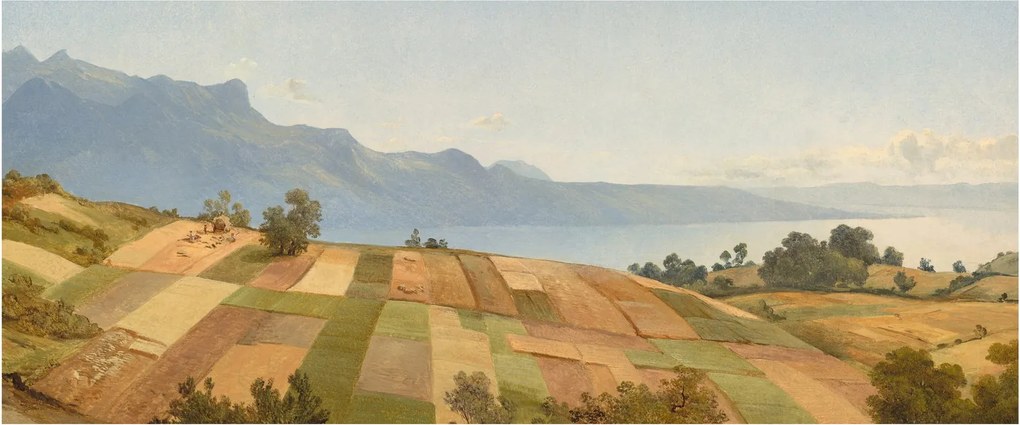 Obraz - Alexandre Calame, Swiss Landscape, reprodukcia (120x50 cm)