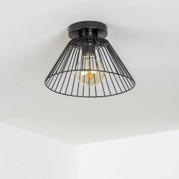 Brilagi - LED prisadený luster CERIA WIRE 1xE27/40W/230V pr. 21 cm čierny