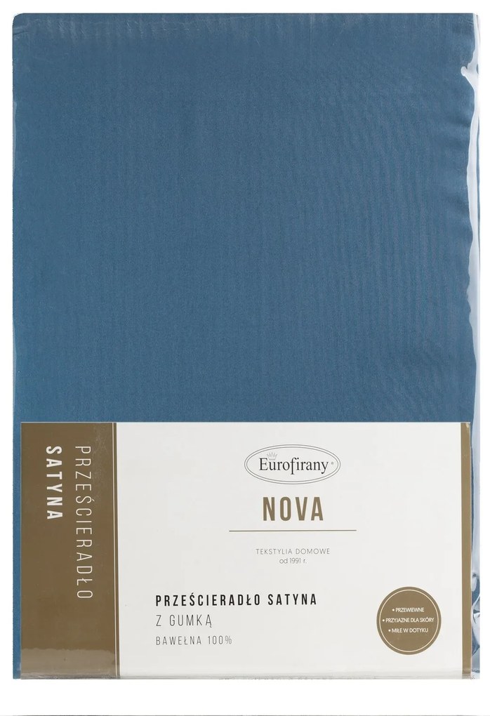 MAKOSATÉNOVÉ PRESTIERADLO NOVA 200X220 CM, VÝŠKA 30 CM TMAVOMODRÉ