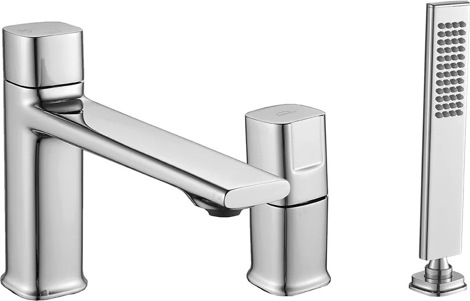 Laveo Vaňová batéria Tores 3-otvorová so sprchovým setom - BVT_013D, chróm
