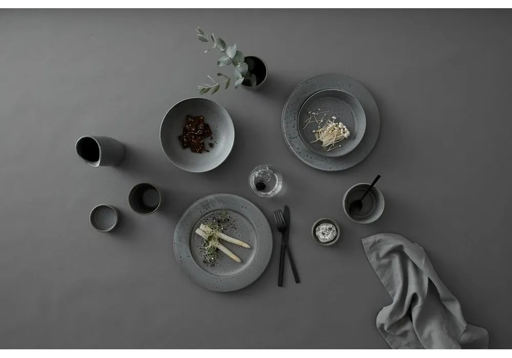 Sivá keramická kanvička na mlieko 500 ml Grey/Grey – Bitz