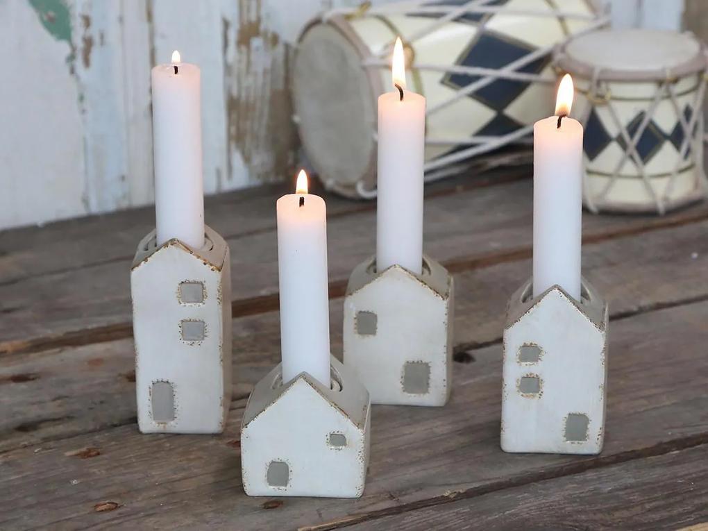 Chic Antique Adventné svietniky Candlestick Houses set 4 ks