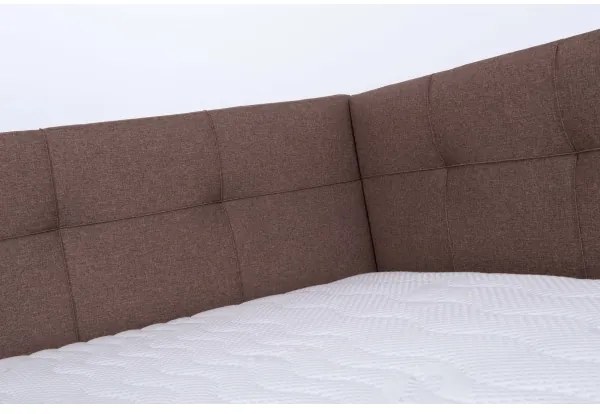 Čalúnená posteľ s úložným priestorom bez matraca MARIA PETITE 120x200 cm hnedá