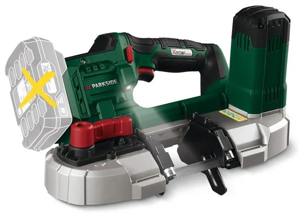 Parkside® Aku pásová píla 20 V Pmba 20-Li A1 – bez akumulátora (100359657)