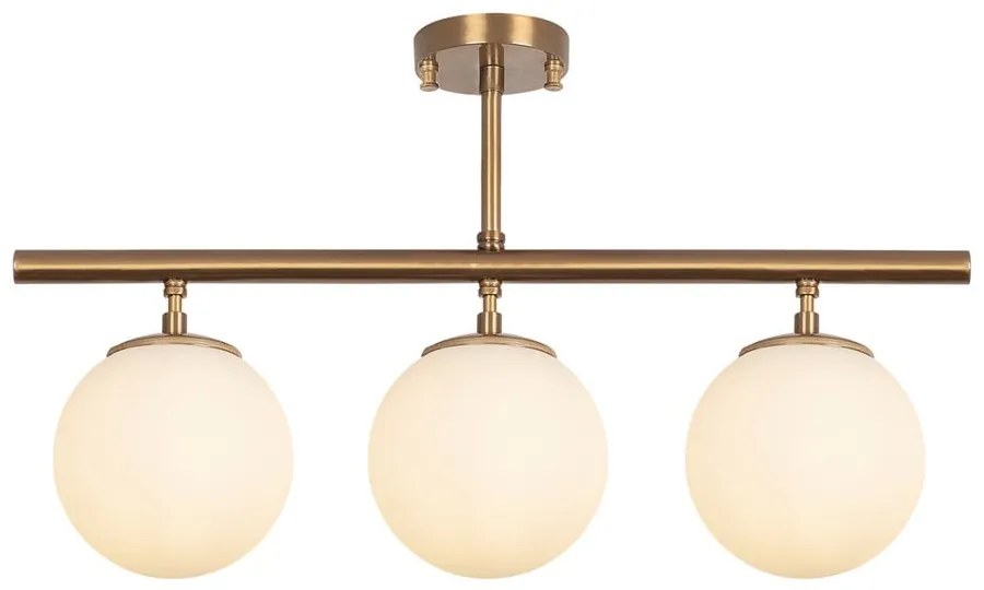 Závesné svietidlo v bronzovej farbe so skleneným tienidlom Atmaca – Opviq lights