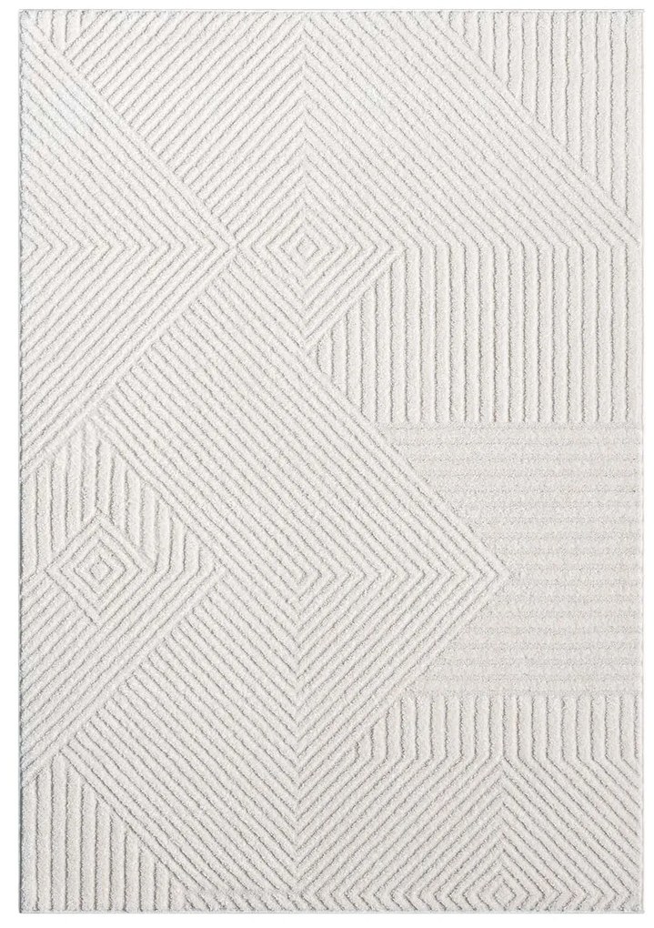 Dekorstudio Moderný koberec LOUNGE 0632 - krémový Rozmer koberca: 120x170cm