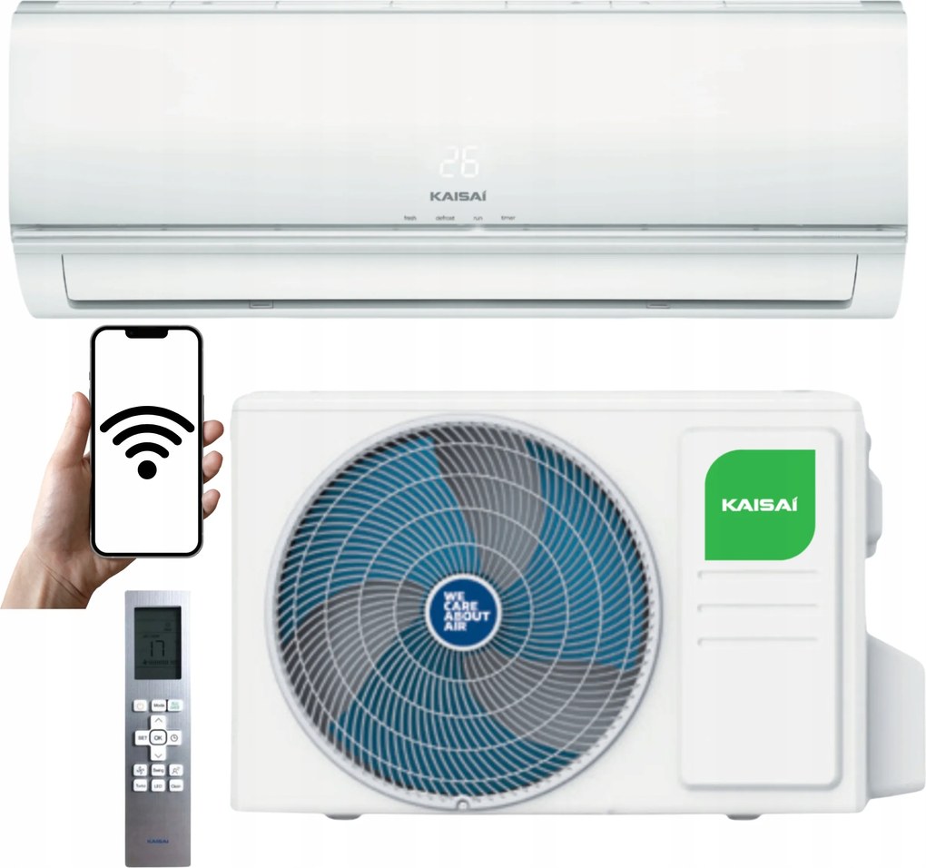 Domáci klimatizátor Kaisai Eco 3,5 kW 40 m2 WiFi Tichá Klimatizácia S Ohrievačom