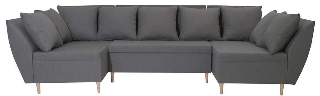 Rohová sedacia súprava s funkciou spania ALEX-U Rozkládací pohovka s funkcí spaní ALI-U Světle šedá