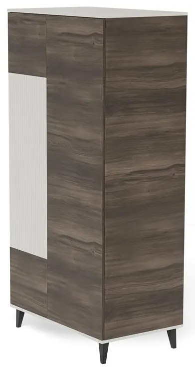 Šatníková skriňa Random 90 cm kašmír/orech