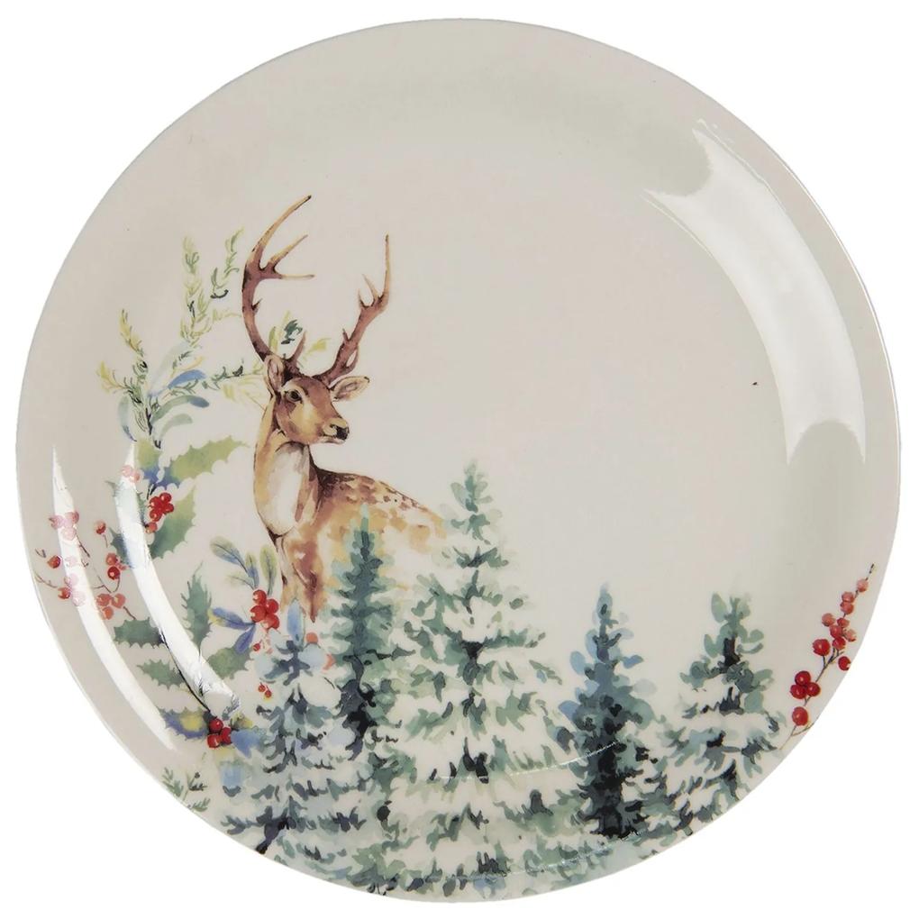 Dezertný keramický tanierik Dearly Christmas - Ø 20 cm