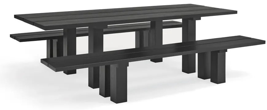 Jedálenský stôl s doskou z borovicového dreva 100x260 cm Banda – Teulat