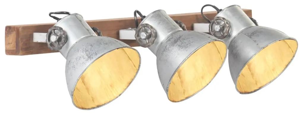 vidaXL Industriálna nástenná lampa strieborná 65x25 cm E27