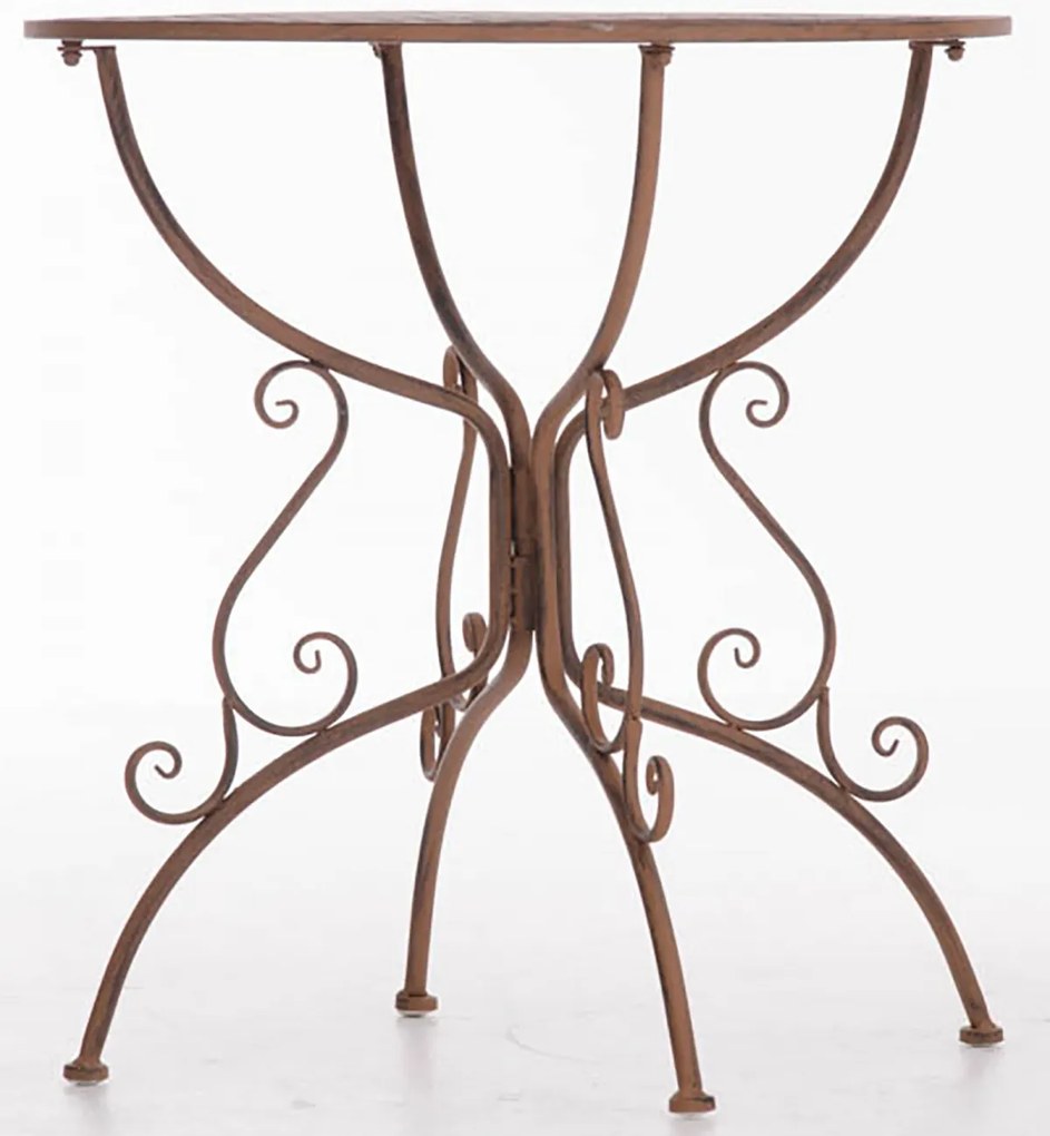 Kovový stôl GS13436802 - Hnedá antik