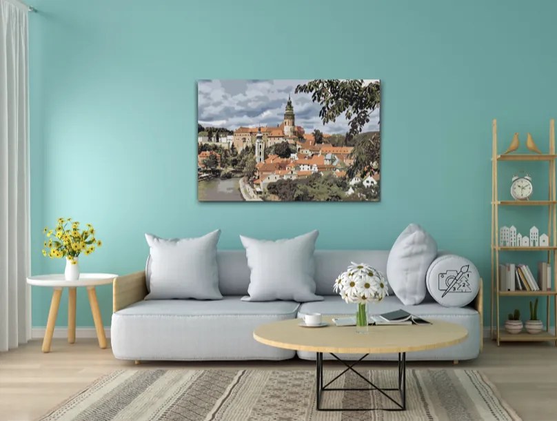 Gario Maľovanie podľa čísel Český Krumlov Rozmery: 120 x 80 cm, Rámovanie: S vnútorným rámom