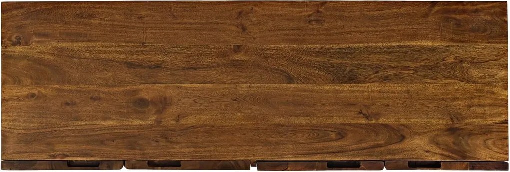 Komoda Avola 137 cm z masívu čierna/orech