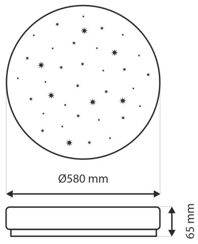LED Stmievateľné stropné svietidlo IPOLY LED/60W/230V 2700-6500K + diaľkové ovládanie