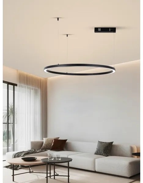 Immax NEO 07215L-LED Stmievateľný luster na lanku FINO 60W/230V 80cm čierna Tuya+DO