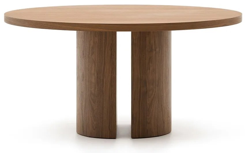 Okrúhly jedálenský stôl s doskou v dekore orechového dreva ø 150 cm Nealy – Kave Home