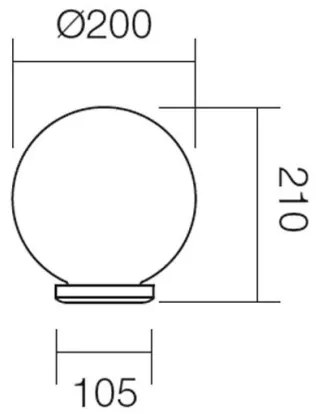 Redo 9761 - Náhradné tienidlo SFERA pr. 20 cm IP44 biela