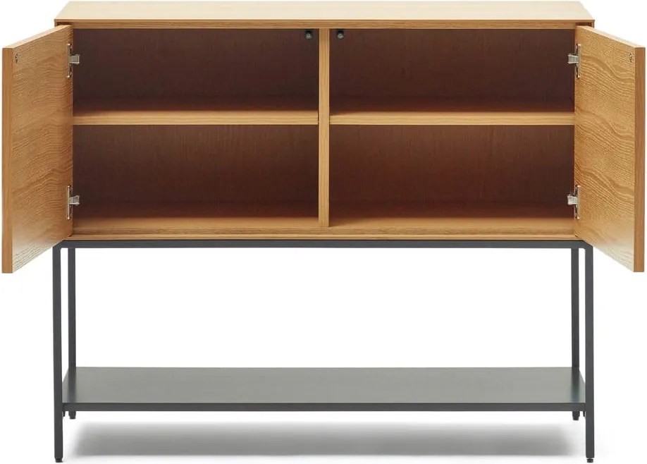 Nízka komoda v dekore duba v prírodnej farbe 97,5x80 cm Vedrana – Kave Home
