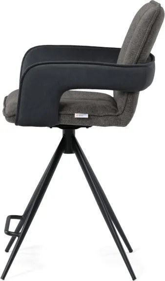 Barová stolička otočná 180° AUB-F1146 GREY2 sivá