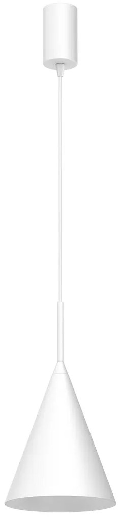 Závesné svietidlo Capital, 1x biele kovové tienidlo, (fi 17cm), w