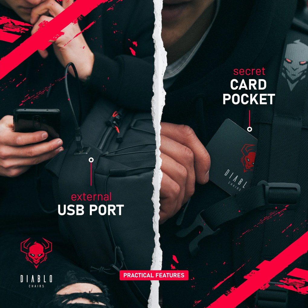 Batoh Diablo Chairs, čierny