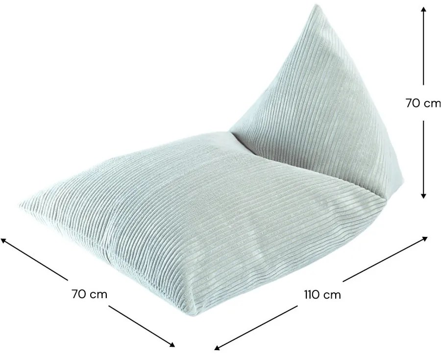 Menčestrový detský sedací vak v mentolovej farbe Big Lounger – Wigiwama