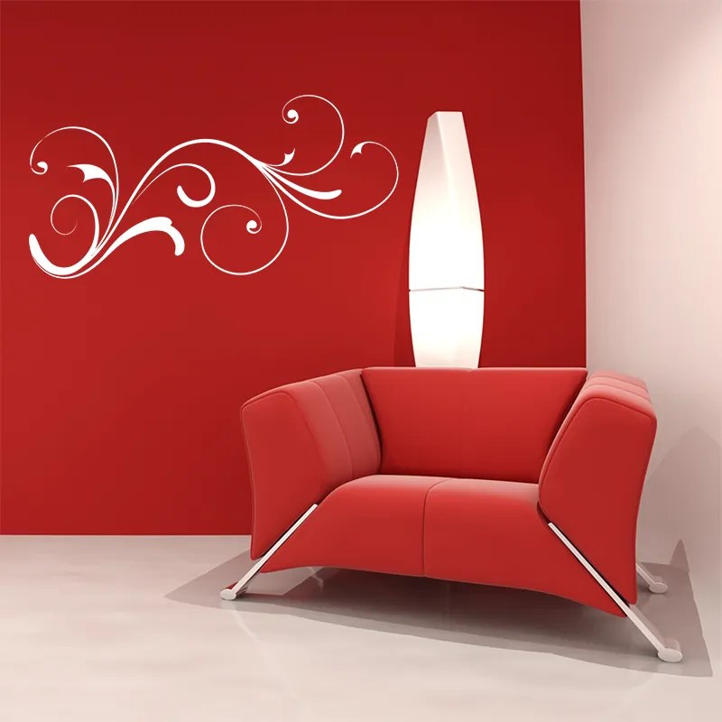 Sablio Samolepka na stenu: Grass ornament - 90x41 cm