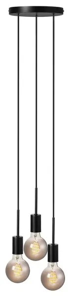 Nordlux - závesné svietidlo na lane PACO 3×E27/25W/230V čierne