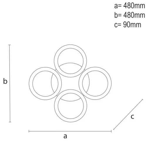 LED Stmievateľný prisadený luster LED/55W/230V 3000-6500K + DO