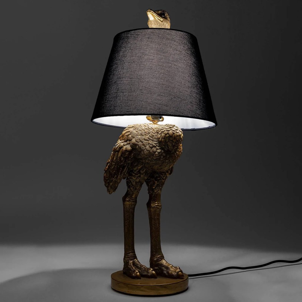 KARE Animal Ostrich stolná lampa pštrosia figúrka