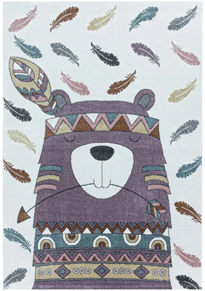 Koberce Breno Kusový koberec FUNNY 2104 Violet, fialová, viacfarebná,160 x 230 cm