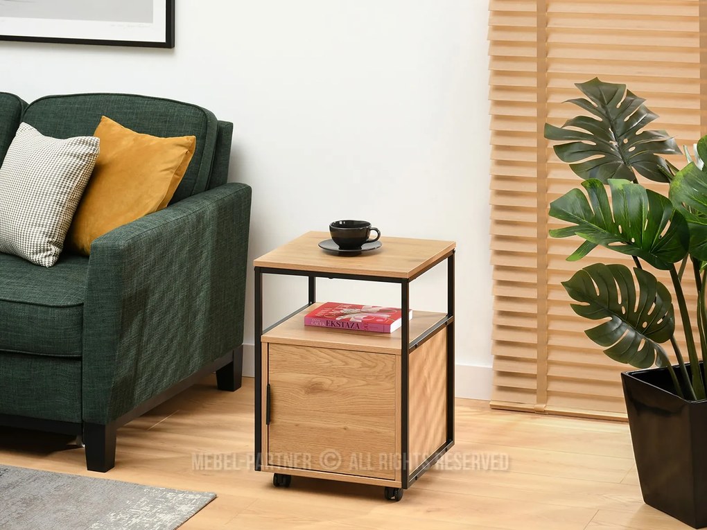 Skrinka Adlo (čierny dub + čierna). Akcia -16%. Vlastná spoľahlivá doprava až k Vám domov. 1111798