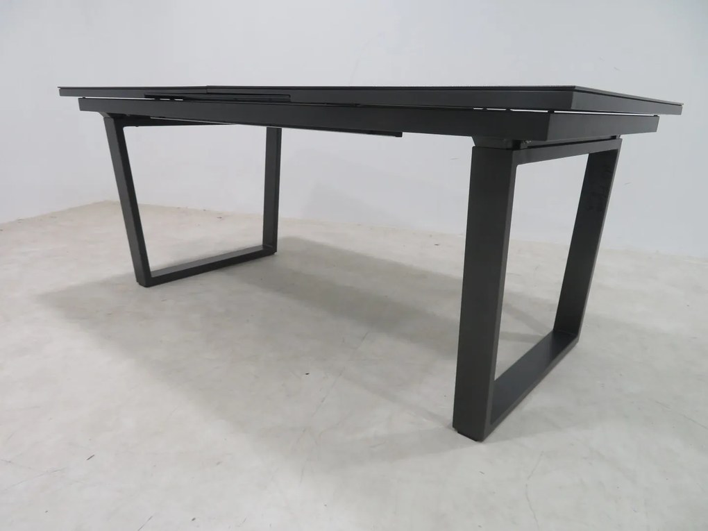 Doppler LIVORNO - záhradný rozkladací stôl 180/240 x 100 cm, hliník + sklo