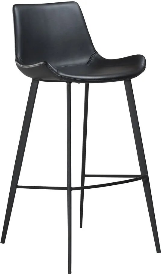 Čierna barová stolička z eko kože DAN–FORM Denmark Hype, výška 103 cm