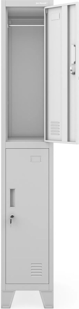 Šatníková skrinka s 1 dverami sivá, 292x1720x450 mm: BARTEK 1 Plus