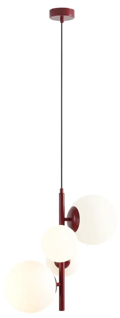 BLOOM | Elegantná závesná lampa so štyrmi tienidlami Farba: Červená