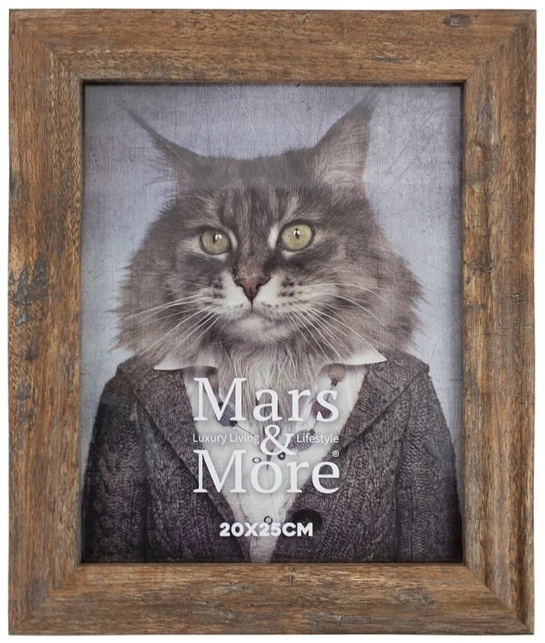 Hnedý fotorámik v dizajne dreva Nature XL - 26*2*31/ 20*25 cm