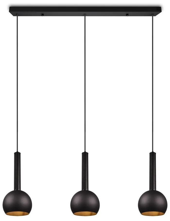 Čierne závesné svietidlo Ciliana – CINQUE