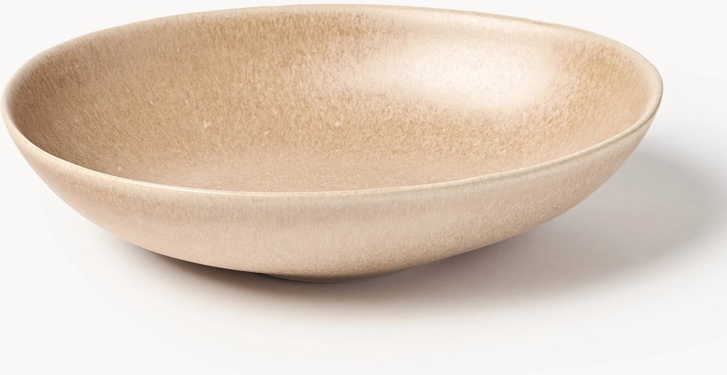 Ručne vyrobené hlboké taniere v organickom tvare Macey, 4 ks