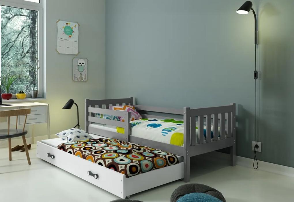 Expedo Detská posteľ RINOCO P2 + matrac + rošt ZADARMO, 190x80, grafit
