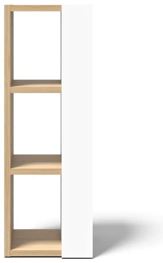 Biela knižnica v dekore duba 40x114 cm Ella - TemaHome