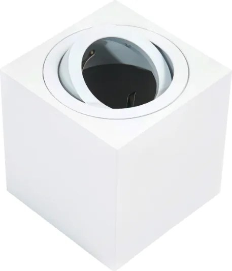 KOBI Podhľadové bodové svietidlo B7089 výklopné - štvorec biela + pätica GU10