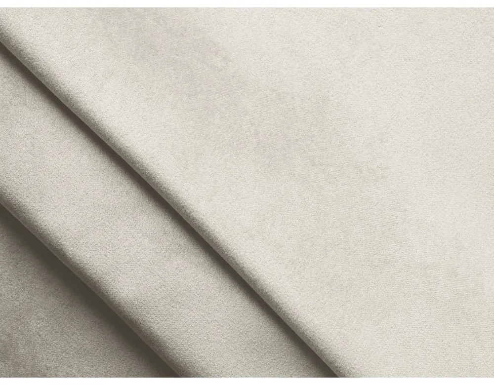 Krémovobiela čalúnená dvojlôžková posteľ s roštom 160x200 cm Akela – Makamii